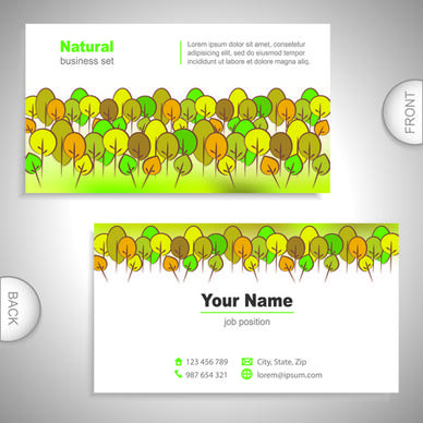 excellent business cards front back template vector