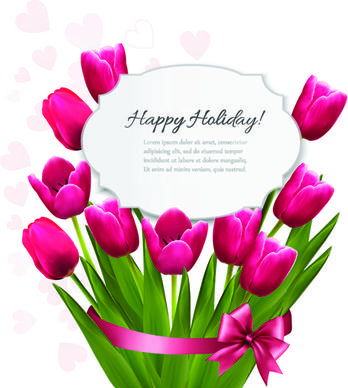 holidays tulips creative background vectors