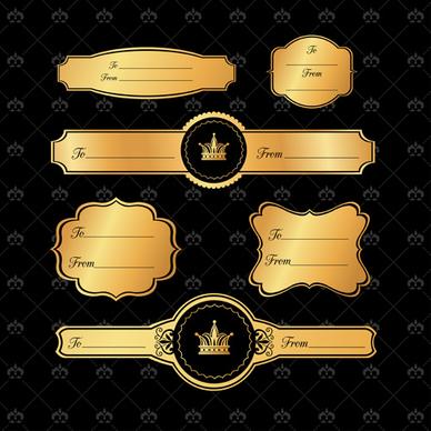 luxury crown banners vector