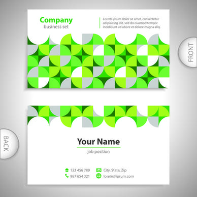 excellent business cards front back template vector