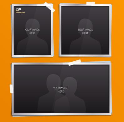 vector empty photo frames design