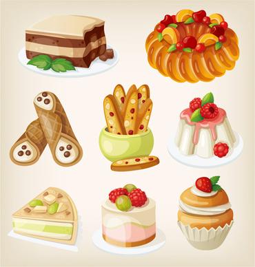 set of food illustration vectors