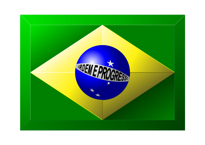 3D Brazilian Flag