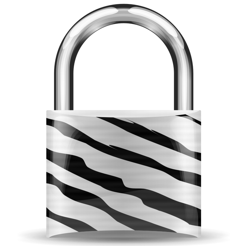 padlock zebra