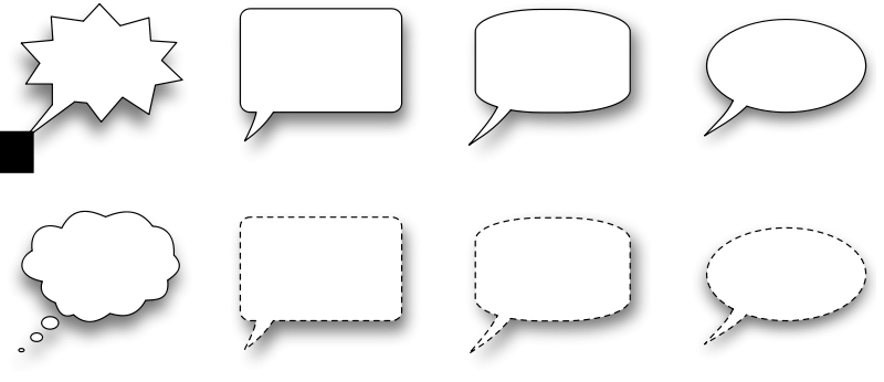 Collection of speech bubble