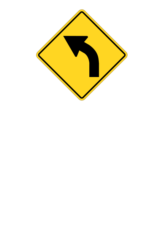 sign turn left