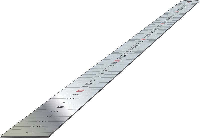 Stainless Steel Ruler (perspective)