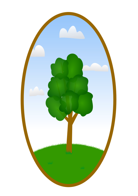 Oval Tree Landscape 2