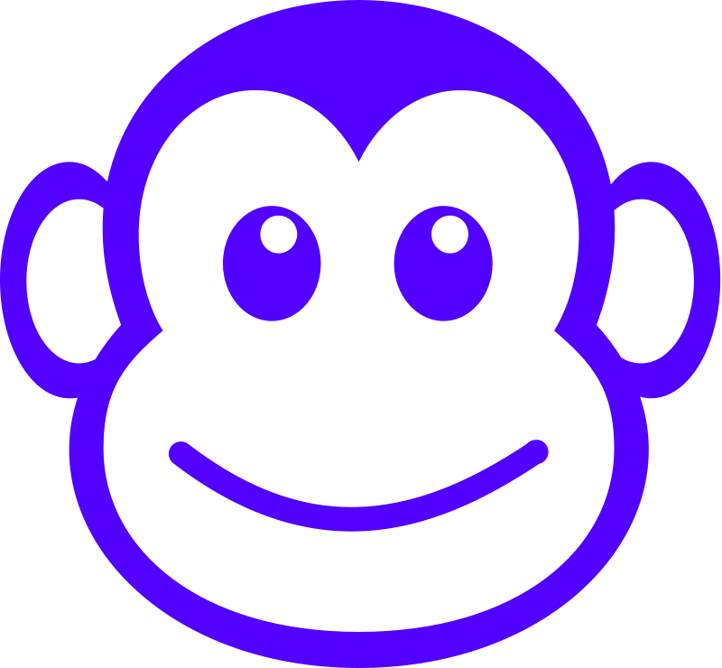 funny monkey face simple path