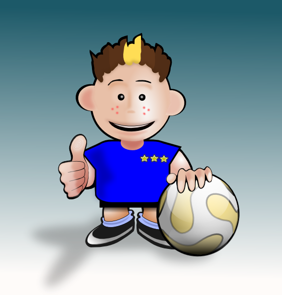 Kid Soccer clip art