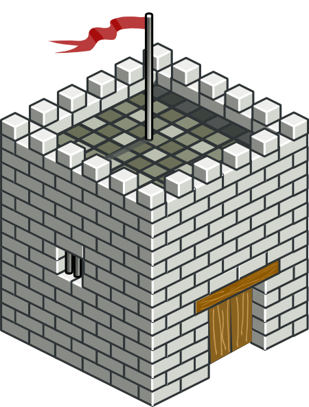 Castle Tower Isometric clip art