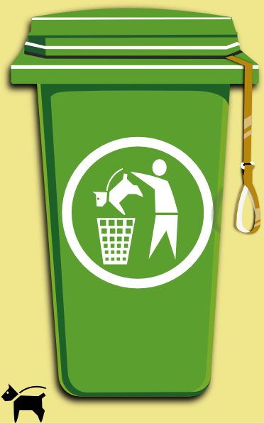 Dog Trash Can clip art