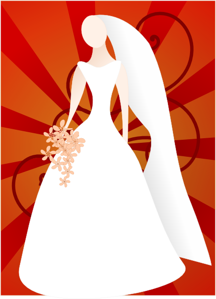 Joelm Red Bride With Sunburst clip art