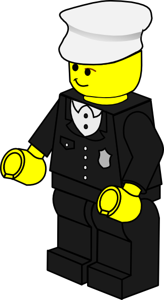 Lego Town Policeman clip art