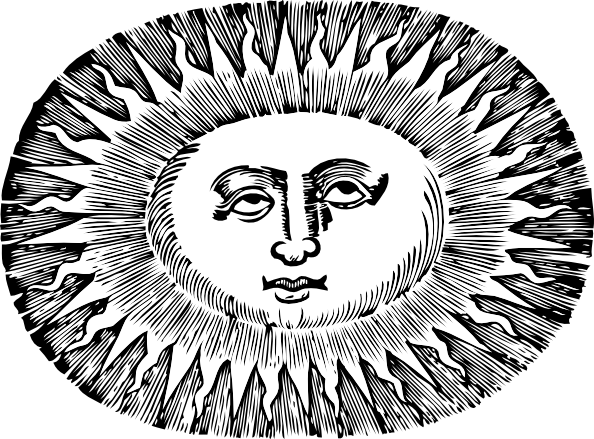 Oval Sun clip art