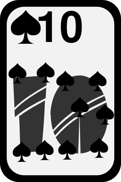 Ten Of Spades clip art