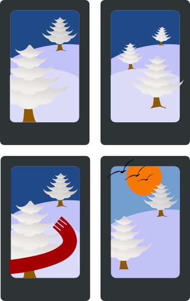 Hanafuda Matsu January clip art