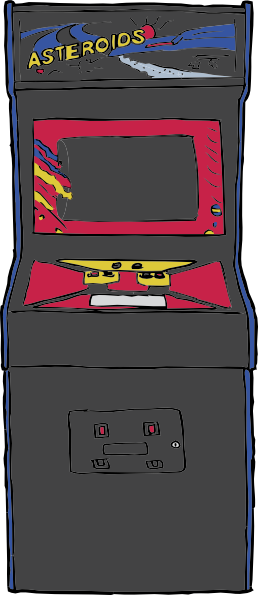 Asteroids Arcade Game clip art