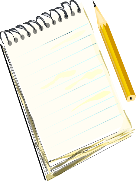 Notepad Pencil clip art