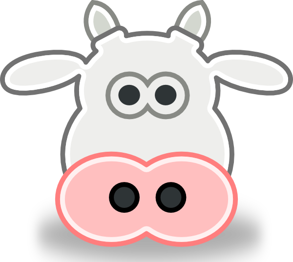 Tango Style Cow Head clip art