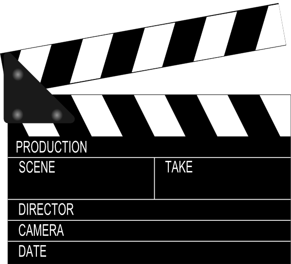 Movie Clapper Board clip art