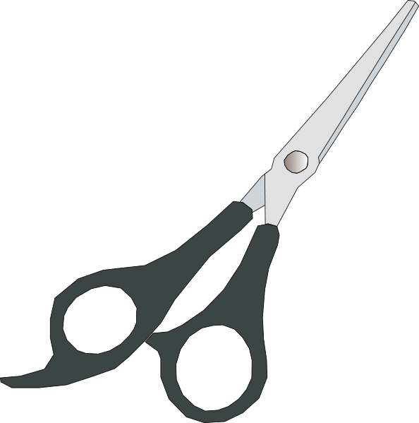 Grey Scissor clip art