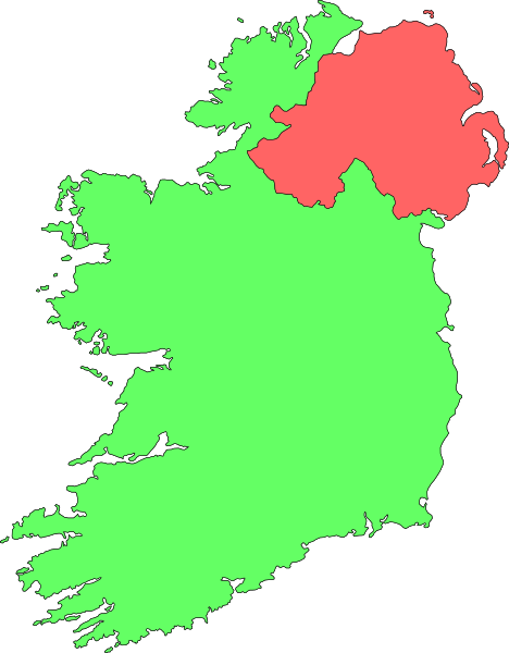 Ireland Contour Map clip art