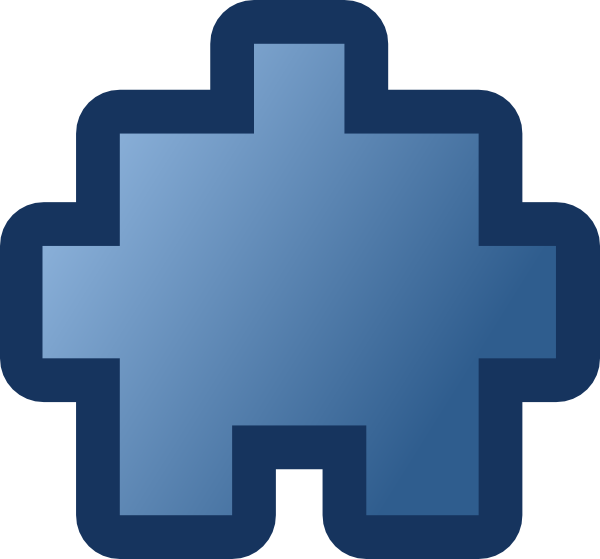 Jean Victor Balin Icon Puzzle Blue clip art