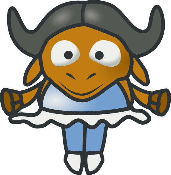 Tonyk Baby Gnu Ballerina clip art