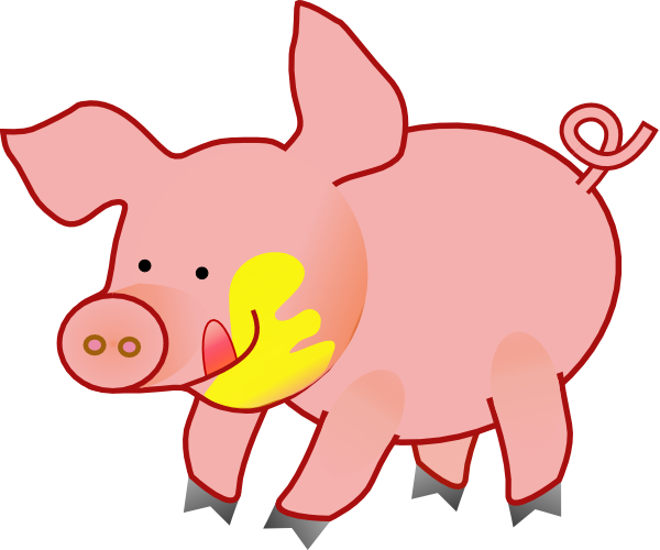 Happy Pig clip art