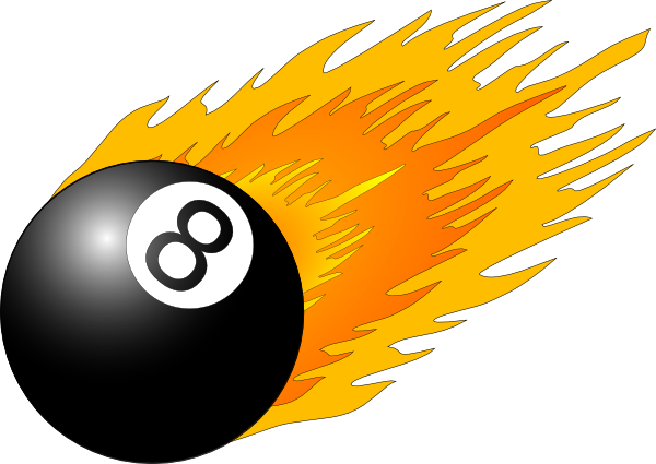 Ball With Flames clip art