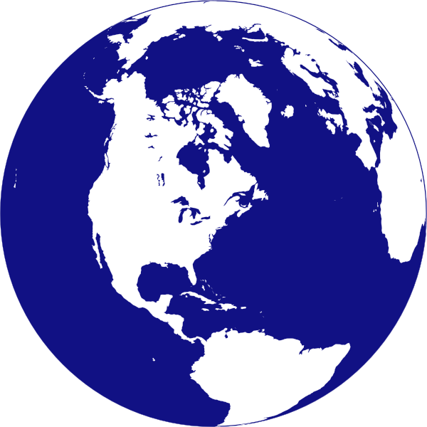 Northern Hemisphere Globe clip art