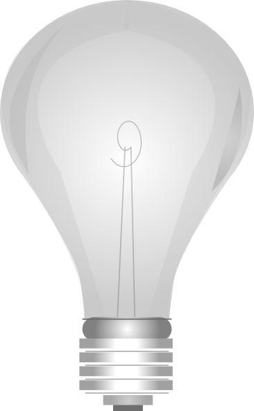 Gray Light Bulb clip art