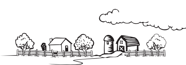 Coloring Book Farm Landscape clip art