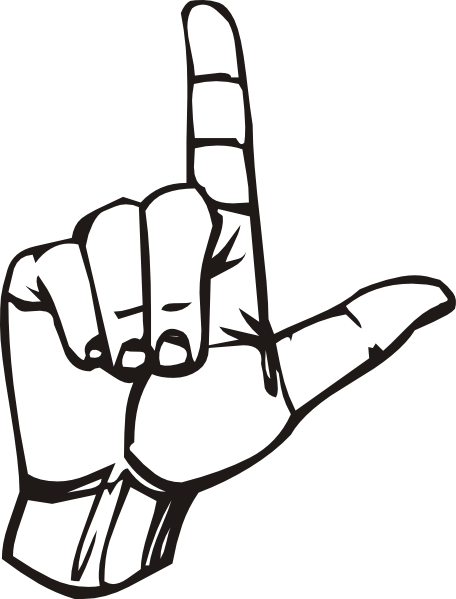 Sign Language L clip art