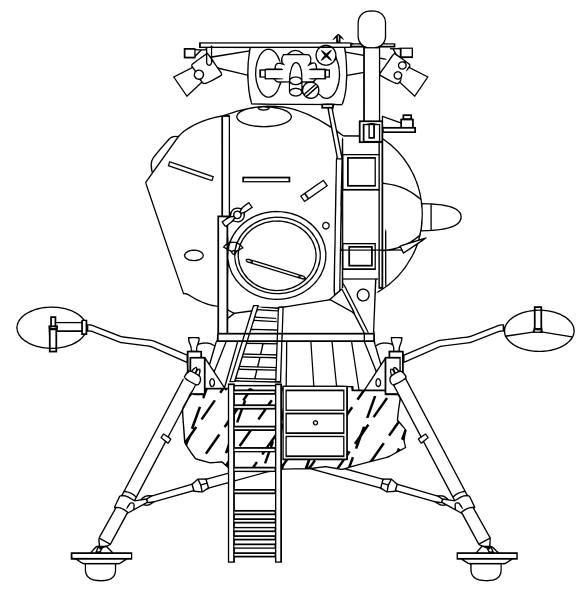 Soviet Lunar Lander clip art