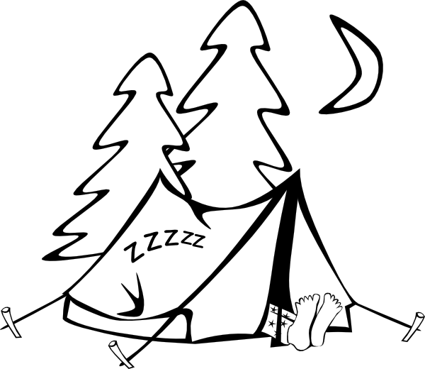 Sleeping In A Tent clip art