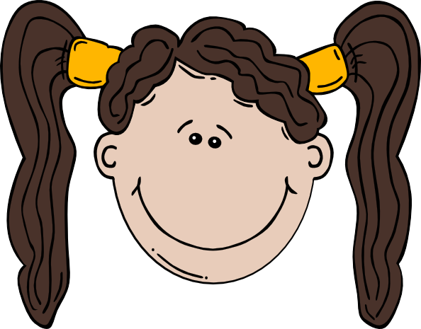 Girl Face Cartoon clip art