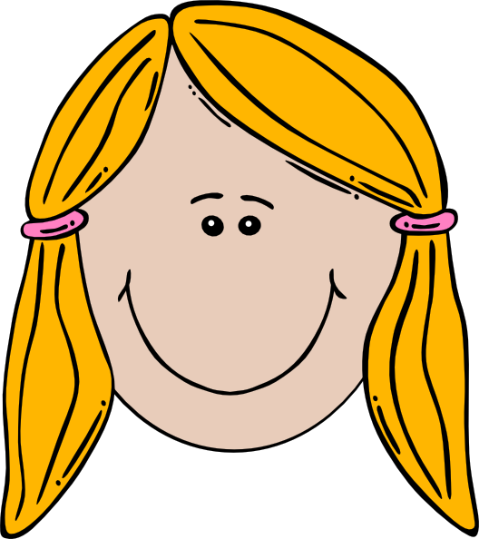 Smiling Girl Face clip art