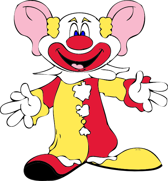 Big Earred Clown clip art