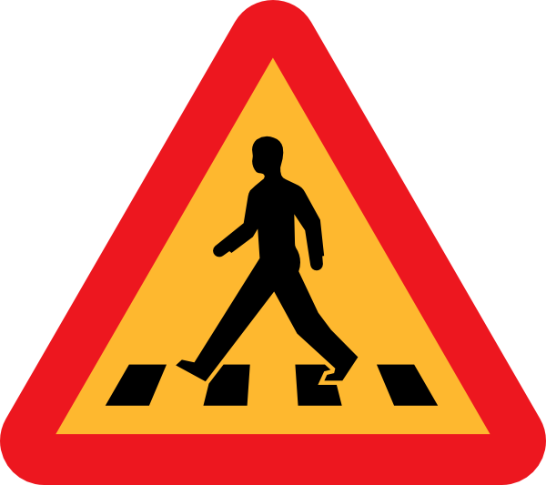 Pedestrian Crossing Sign clip art