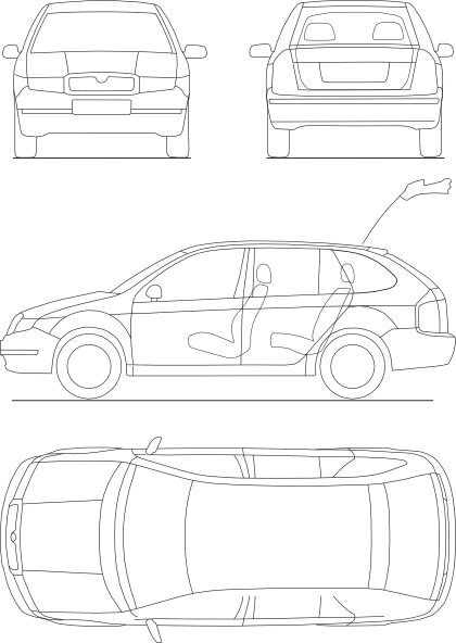 Skoda Fabia Combi clip art