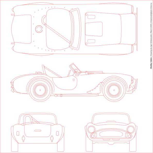 Shelby Cobra Blueprint clip art