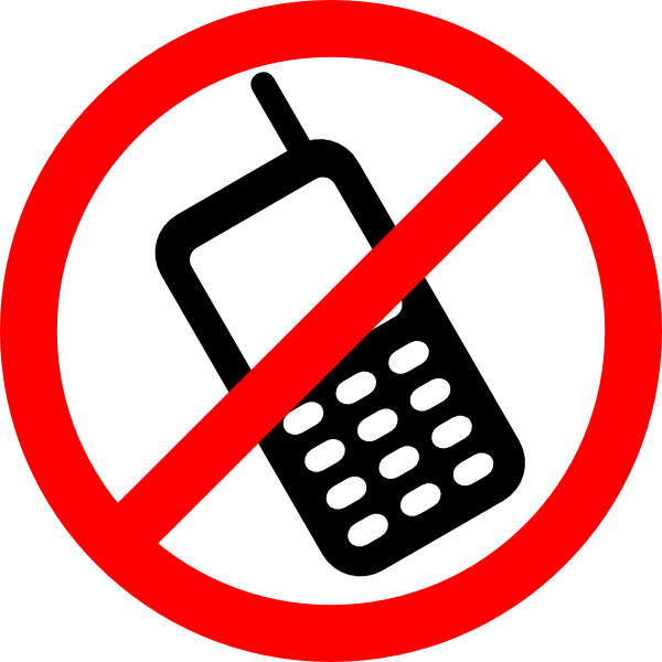 No Cell Phones Allowed clip art