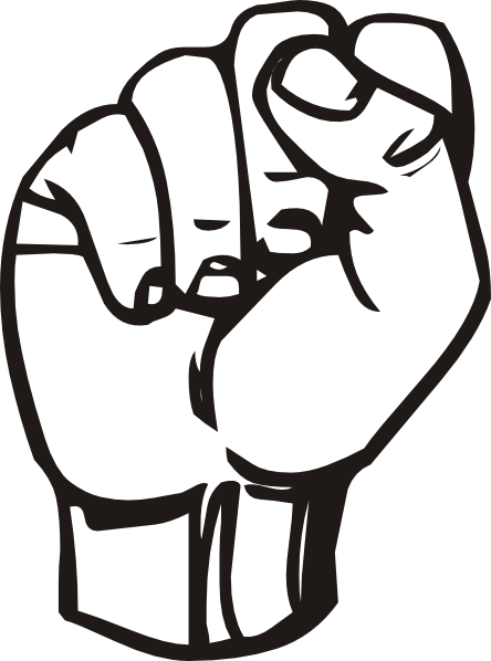 Sign Language S Fist clip art