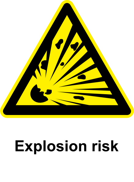 Sign Explosion Risk clip art