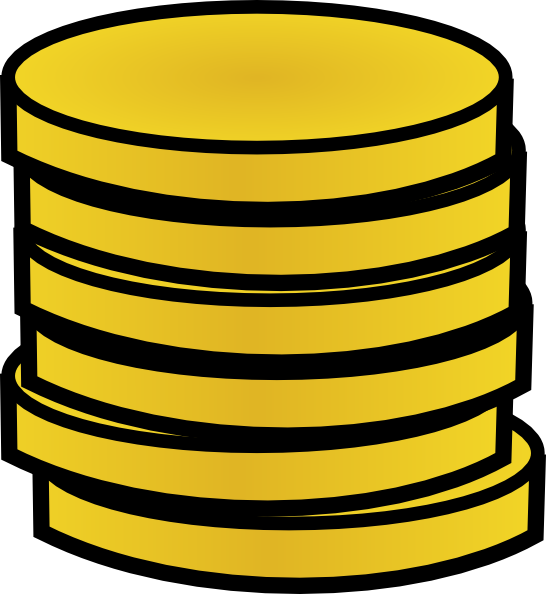 Gold Coins In A Stack clip art