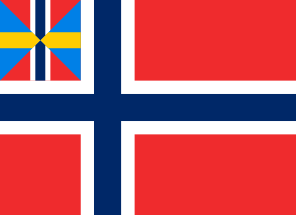 Norwegian Union Flag clip art