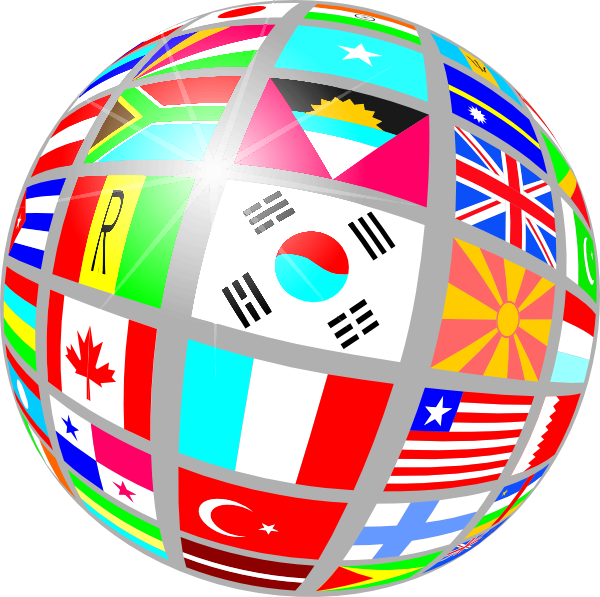 Sphere Flags clip art