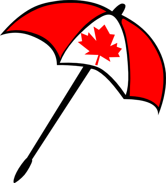 Canada Flag Umbrella clip art